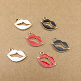80pcs/Lot Sexy Lip Shape Enamel Charms 18*11MM, DIY Jewelry Findings