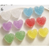 Glitter Candy Heart Acrylic Beads Jewelry 30pcs DIY Bracelet Necklace Earring