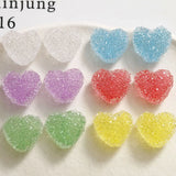 Glitter Candy Heart Acrylic Beads Jewelry 30pcs DIY Bracelet Necklace Earring
