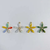 Colorful Crystal Rhinestone Flower Charms Necklace Pendants