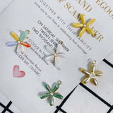 Colorful Crystal Rhinestone Flower Charms Necklace Pendants