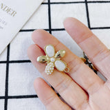 Vintage Style Pearl Crystal Rhinestone Alloy Flower Necklace Pendants Charms