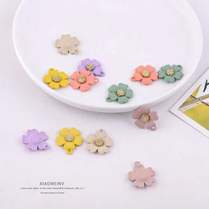Spring Flowers Charms DIY Ornament Accessories Earring Necklace Keyring