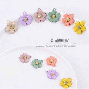 Spring Flowers Charms DIY Ornament Accessories Earring Necklace Keyring