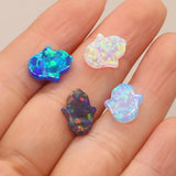 Synthetic Opal Hamsa Hand Pendant for DIY Jewelry Making