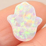 Synthetic Opal Hamsa Hand Pendant for DIY Jewelry Making