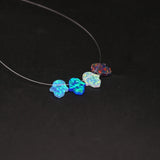 Synthetic Opal Hamsa Hand Pendant for DIY Jewelry Making