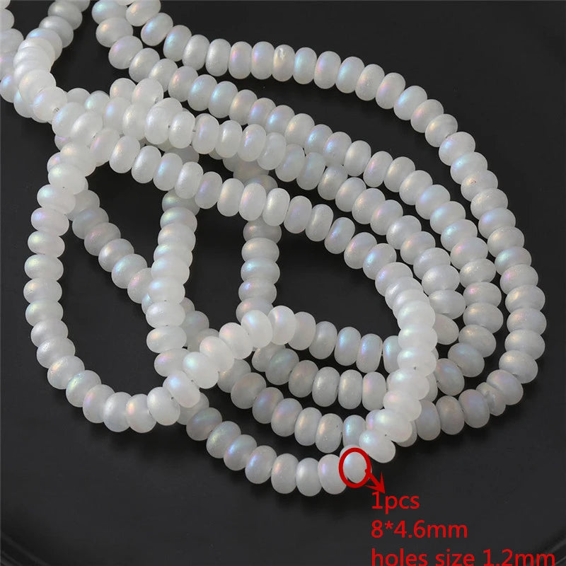 200pcs 8mm Matte Glass Beads DIY Jewelry Accessory