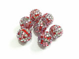 20MM 100pcs Mixed Resin Rhinestone Ball Beads for Kids Jewelry Making