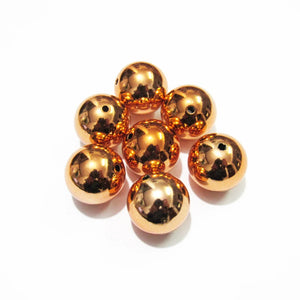 100pcs 20MM Red Copper Acrylic UV Beads Chunky Kids Necklace