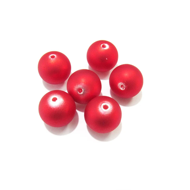20mm 100pcs Red Acrylic Pearl Beads Chunky Jewelry Necklace