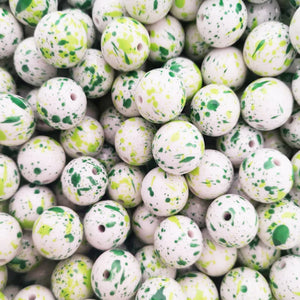 100pcs 20mm Acrylic Green Beads for Chunky St. Patrick's Jewelry