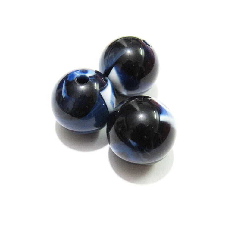20mm 100pcs/bag Double Color/Imitations Marble Beads For Chunky Jewelry