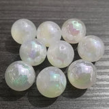 20mm Illusion Glitter Plated UV Beads 100pcs
