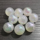 20mm Illusion Glitter Plated UV Beads 100pcs
