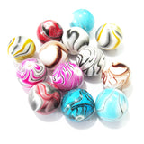 20mm Wood Grain Beans Beads For Chunky Jewelry Necklace