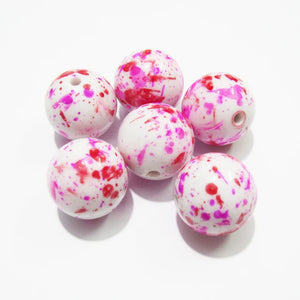 20mm 100pcs/bag Solid Spray Color Beads for Jewelry/Necklace