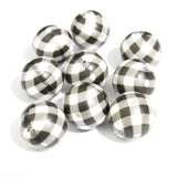 100pcs 20mm Acrylic Matte Pearl Check Beads Chunky Kids Necklace