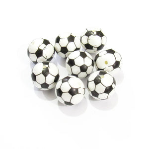 100pcs Acrylic Matte Pearl Football Beads Chunky Jewelry