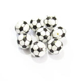 100pcs Acrylic Matte Pearl Football Beads Chunky Jewelry