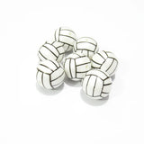 100pcs 20mm Acrylic Matte Pearl Volleyball Beads Chunky Jewelry