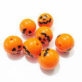 20mm 100pcs Acrylic Ghost Face Beads Chunky Halloween Jewelry