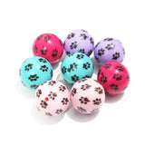 100pcs Acrylic Small Paws Beads For Chunky Jewelry