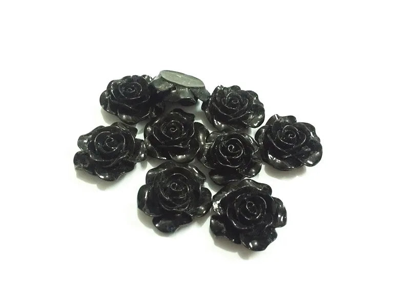20mm 100pcs Resin Flower Beads with Hole