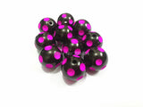 20mm 100pcs/lot Hotpink Polka Dot Beads, Chunky Beads For Kids Necklace