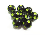 100pcs/lot 20mm Lime Green Polka Dot Beads Chunky Beads for Kids Necklace