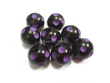 20mm 100pcs Purple Polka Dot Beads, Kids Necklace Making