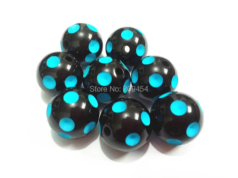 20mm 100pcs/lot TQ-color Polka Dot Chunky Beads for Kids Necklace Making