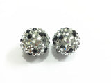 20mm 100pcs Resin Rhinestone Ball Beads, Chunky Beads For Kids