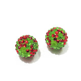 100pcs 20mm Mixed Resin Rhinestone Beads Chunky Christmas Necklace