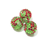 100pcs 20mm Mixed Resin Rhinestone Beads Chunky Christmas Necklace