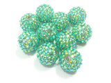 20mm 100pcs Clear TQ-color AB Rhinestone Beads Chunky Kids Jewelry Making