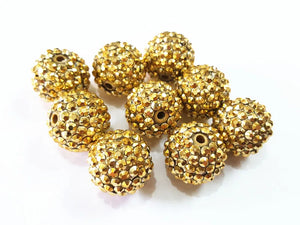 20mm Resin Rhinestone Beads for Kids Jewelry Making