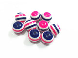 20mm-100pcs/lot Resin Stripe Beads Kids Necklace Making