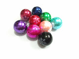 20mm 100pcs/lot Mixed Snowflake Printed Acrylic Pearl Beads