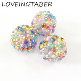 20mm 100pcs Mixed Color Resin Rhinestone Beads for Jewelry Making