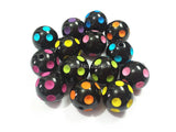 100pcs/lot Mixed Polka Dot Beads,Chunky Beads for Kids Necklace Making