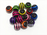 20mm Mixed Stripe Beads Kids Necklace 100pcs