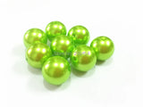 20mm 100pcs/lot Bright Lime Green Chunky Round Pearl Acrylic Beads