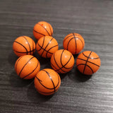 100pcs 20mm Orange Basketball Beads For Chunky Jewelry