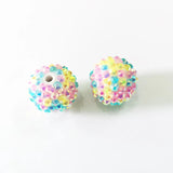 20mm 100pcs/lot Mixed Resin Rhinestone Beads For Kids Necklace