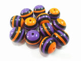 20mm-100pcs/lot Resin Stripe Beads for Halloween Necklace Making