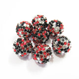 20mm 100pcs/lot Resin Rhinestone Beads, Chunky Beads, Kids Jewelry Making