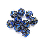 20mm 100pcs Royalblue & Mixed Resin Rhinestone Ball Beads Chunky Beads