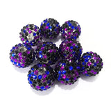 100pcs 20mm Mixed Resin Rhinestone Beads, Chunky Beads For Kids Jewelry Making