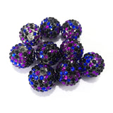 100pcs 20mm Mixed Resin Rhinestone Beads, Chunky Beads For Kids Jewelry Making
